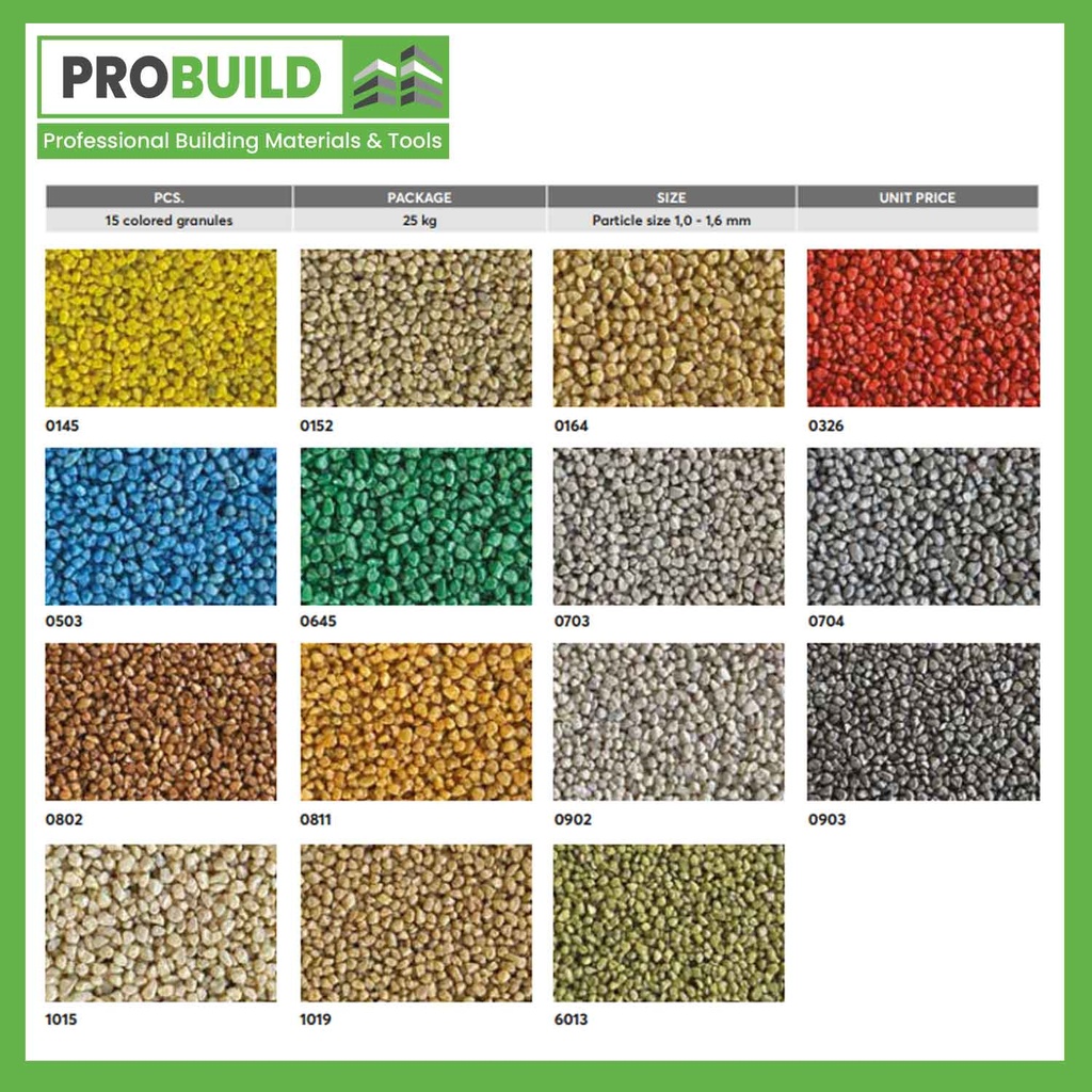BAUER - COLORED PAINTED AND NATURAL GRANULES 25KG - COLOUR 0645