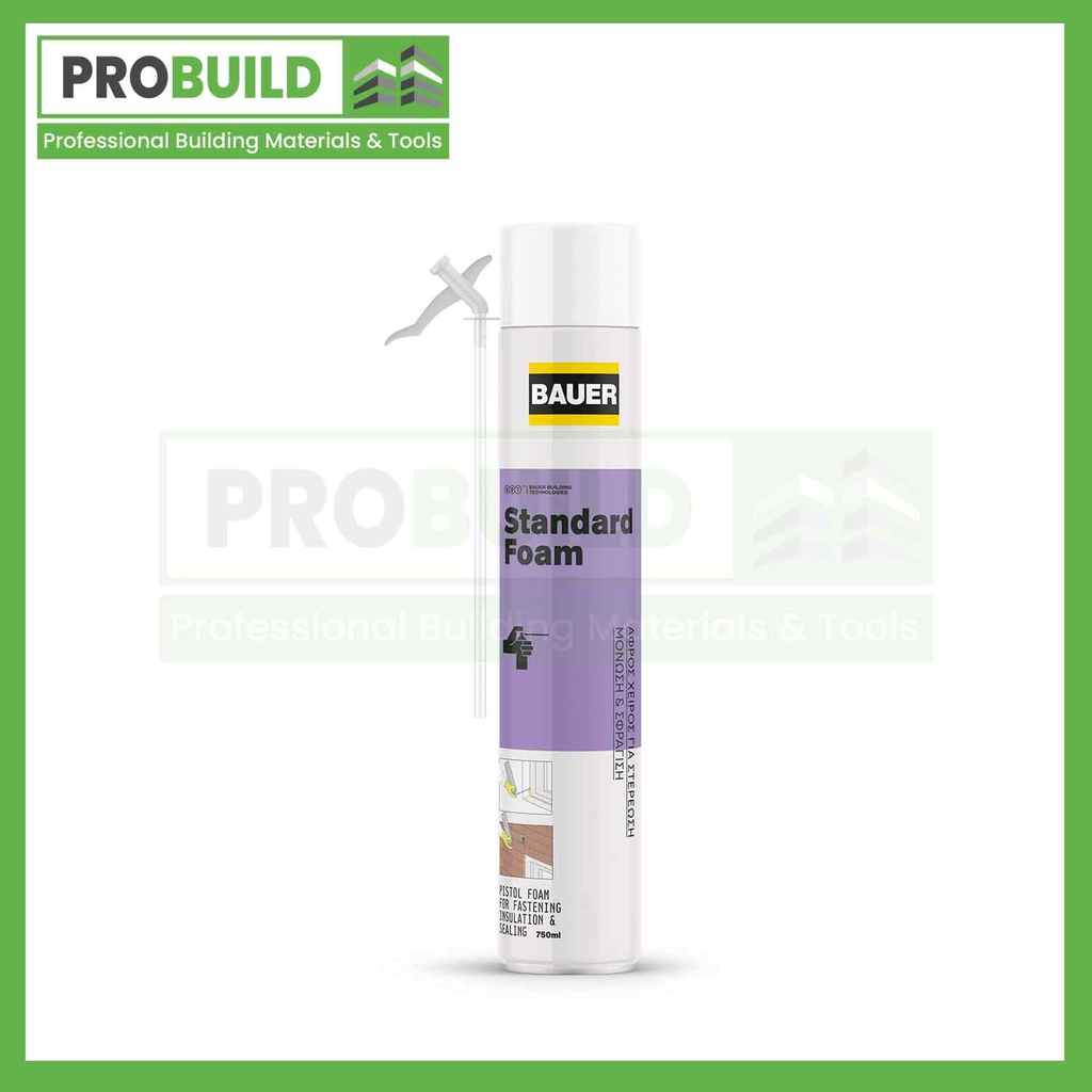BAUER - PU FOAM STANDARD EXPANSION - 750ml (BY HAND)