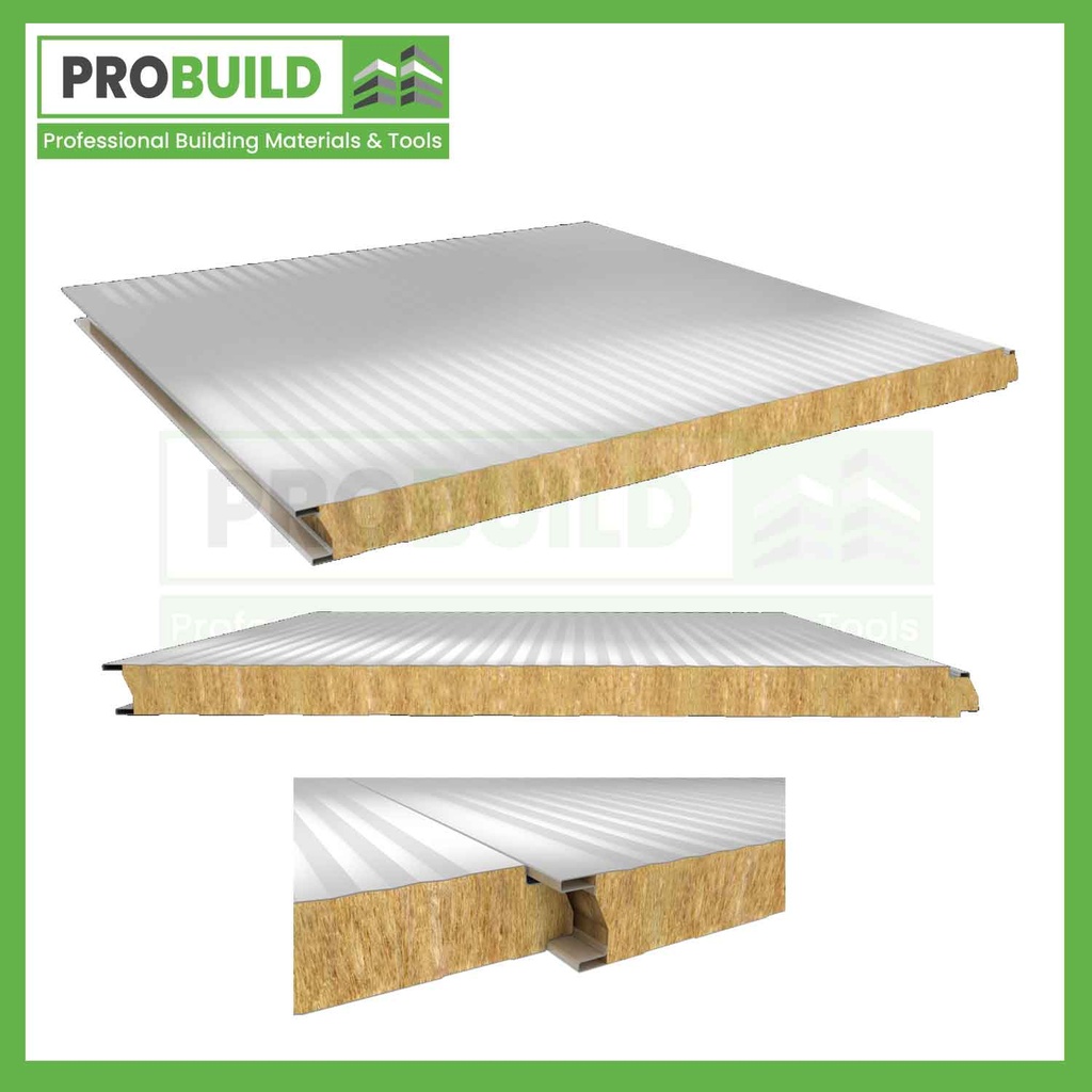 Rock Wool Insulated Secret Fix Micro Lined Wall Panel