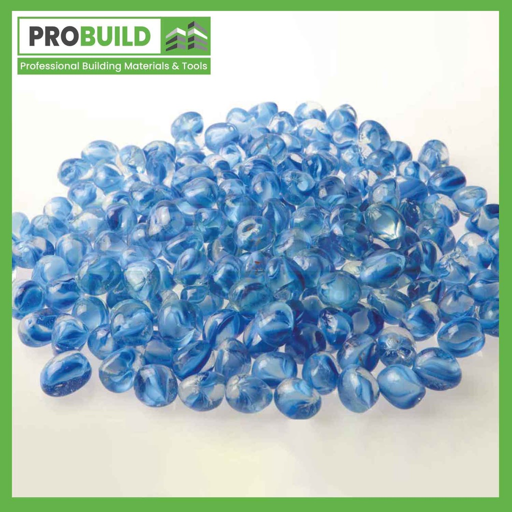 Rainbow Blu Glass Pebbles