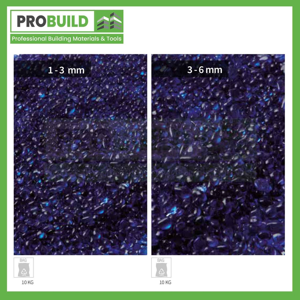 Extra Blu Glass Pebbles