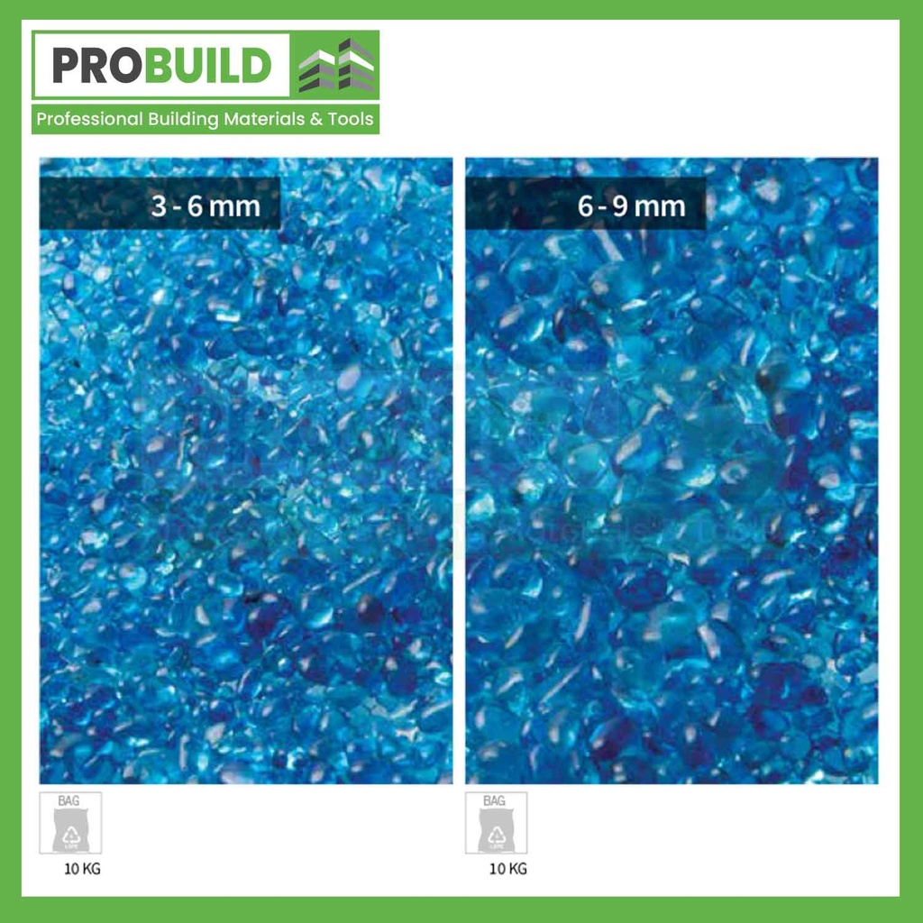 Extra Azzurro Glass Pebbles