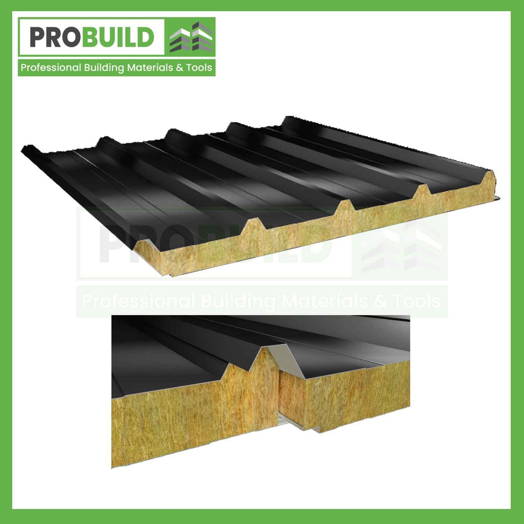 Rock Wool Insulated 5 Ribs Roof Panel | Probuild Malta