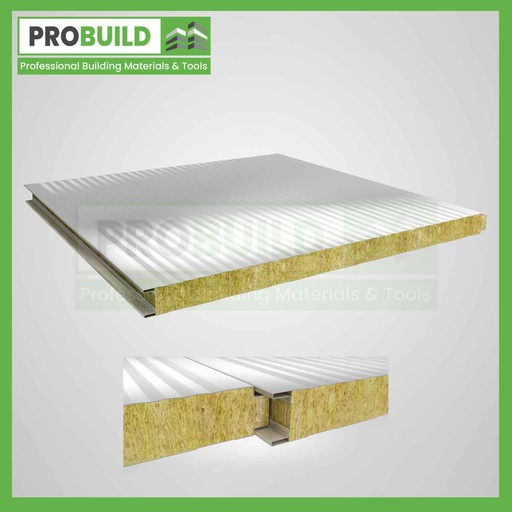 Rock Wool Insulated Standard Micro Lined Wall Panel.