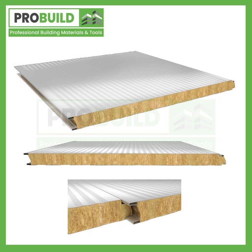 Rock Wool Insulated Secret Fix Micro Lined Wall Panel