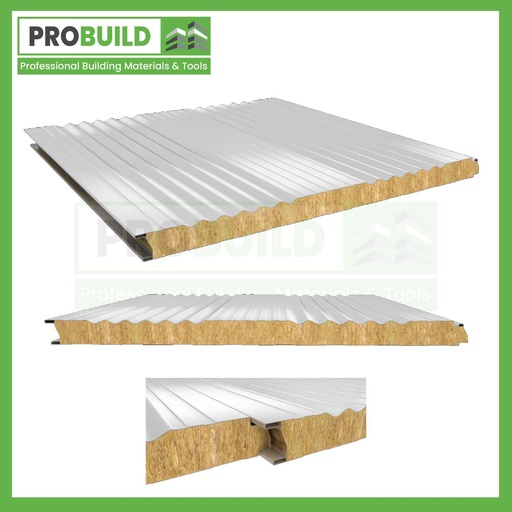 Mineral Wool Insulated Secret Fix Sinus & Lined Wall Panel