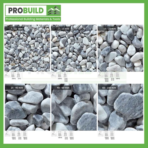 ICE  BLUE Marble Pebbles