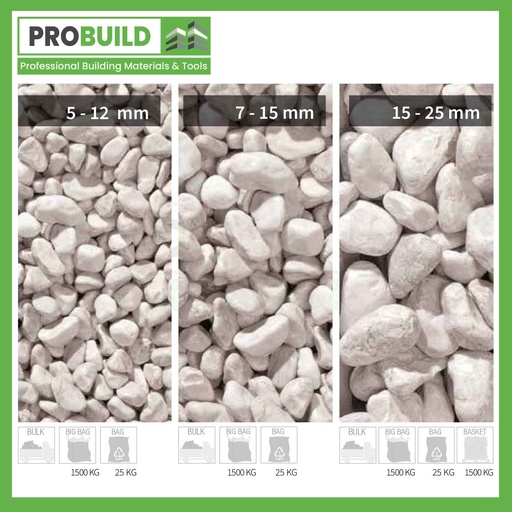 Bianco Zandobbio Marble Pebbles