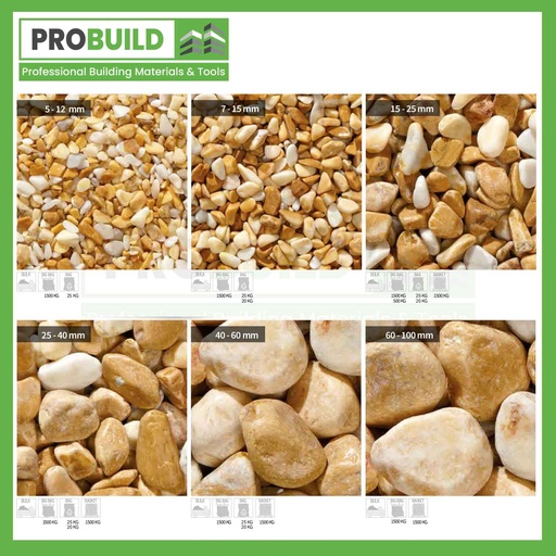 Giallo Siena Marble Pebbles