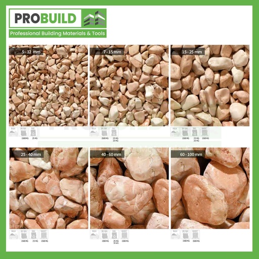 Rosa Corallo Marble Pebbles