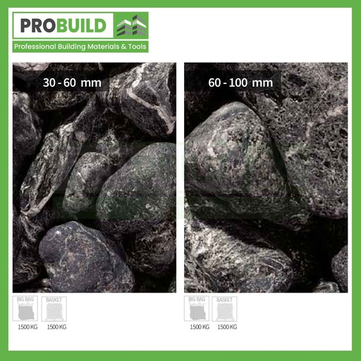 Nero Venato Marble Pebbles