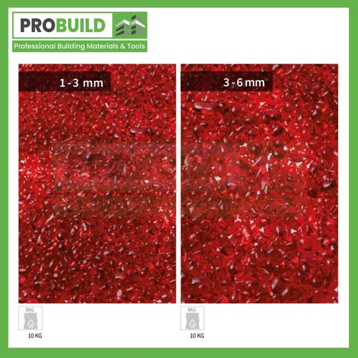 Extra Rosso Glass Pebbles